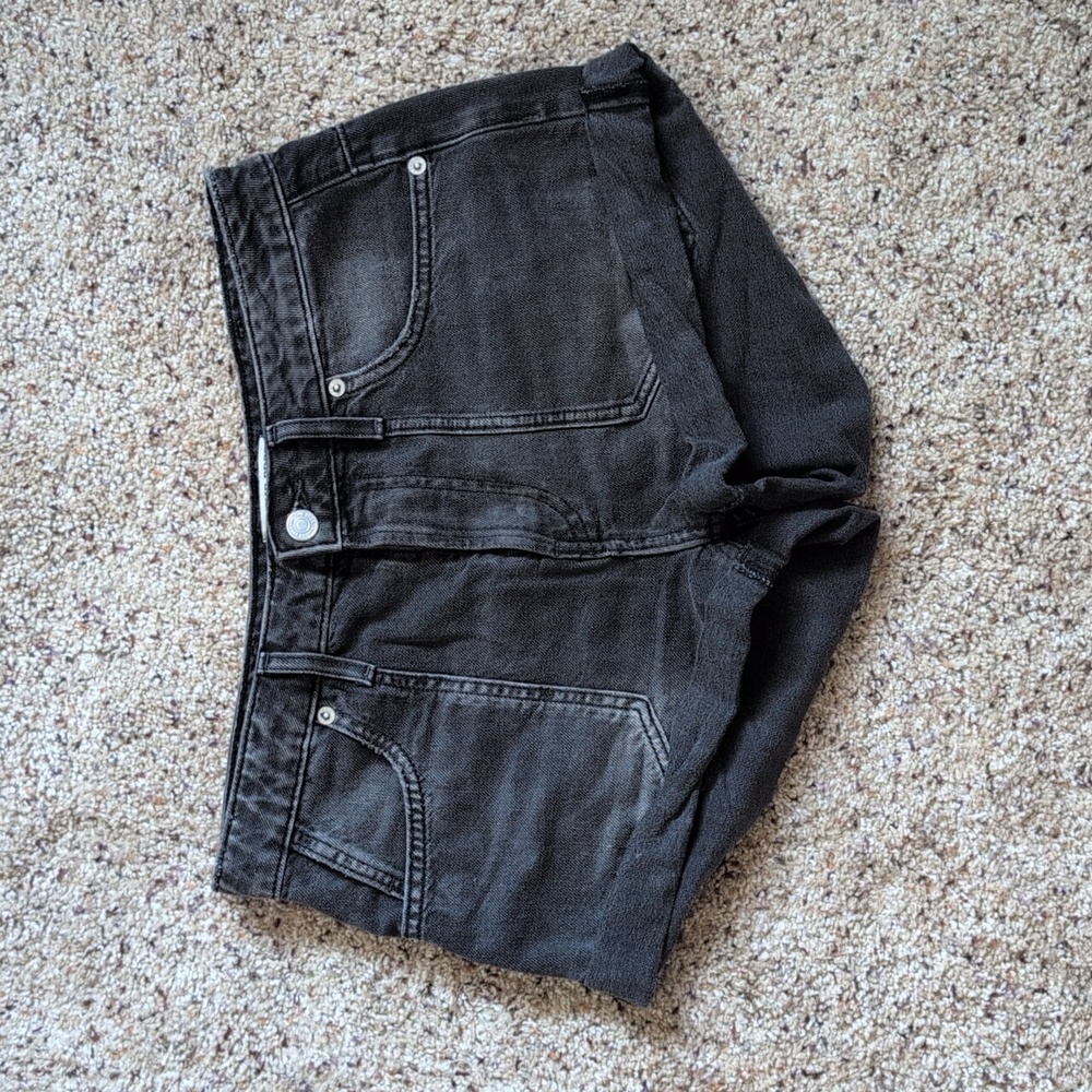 Free People We The Free Black Denim Shorts Sz 27 - Picture 2 of 14